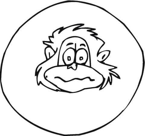 Letter O With Monkey Coloring Page